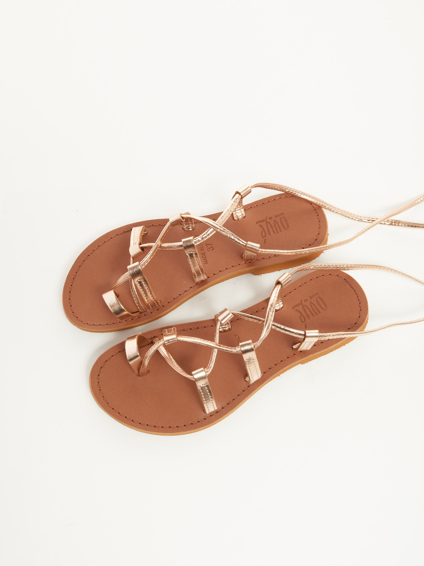 Laminated Flat Greek Sandals F0545554-0705 Sconti Fino Al 70%